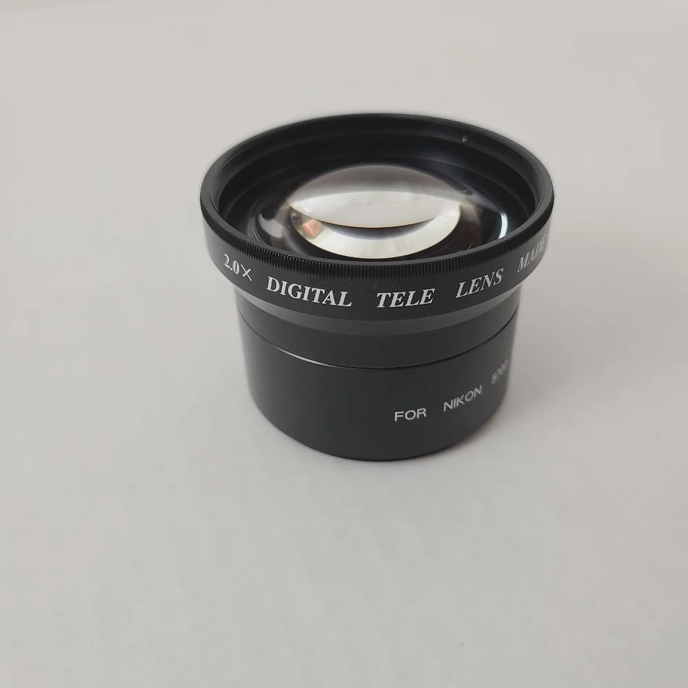 Professional Digital Tele Adapter Lens For Nikon 5700 Black Photography 2.0X